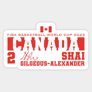 Shai Gilgeous-Alexander - Canada - 2023 Sticker